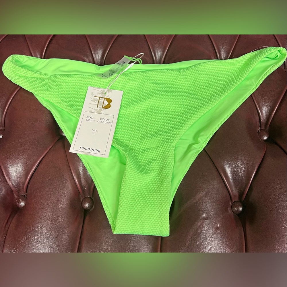 Tinibikini Swimwear Citrus Green Bikini Bottoms NWT